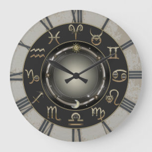 Grande Horloge Ronde Signes de zodiaque