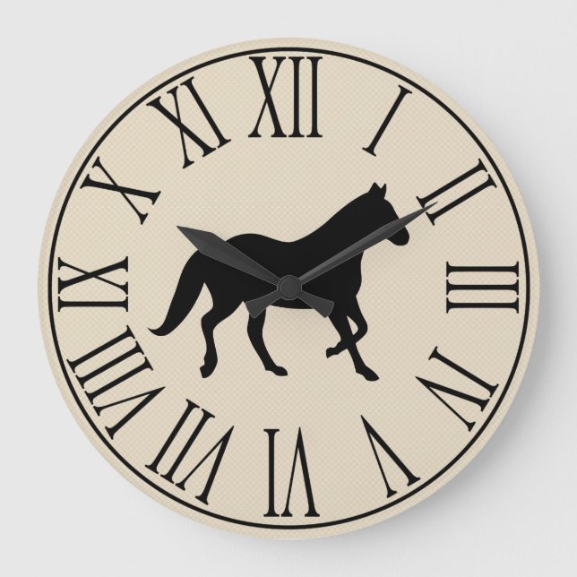 Grande Horloge Ronde Silhouette de Rustic Elegant (Recto)