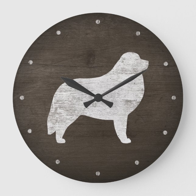 Grande Horloge Ronde Silhouette des Pyrénées (Recto)