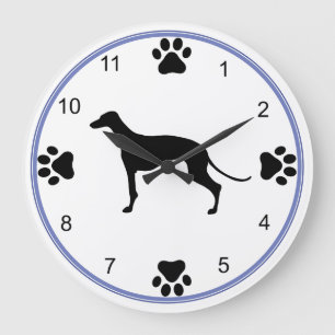 Grande Horloge Ronde Silhouette Greyhound