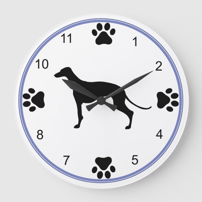 Grande Horloge Ronde Silhouette Greyhound (Recto)