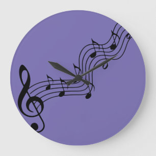 Grande Horloge Ronde silhouette-note-musicale-clef-basse