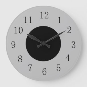 Grande Horloge Ronde Silver and Black Lowpriced