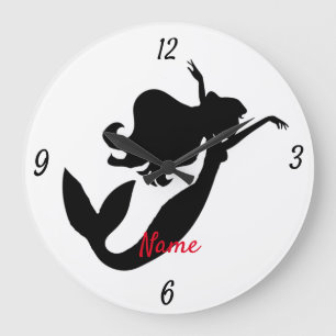 Grande Horloge Ronde Sirène à bord silhouette Thunder_Cove