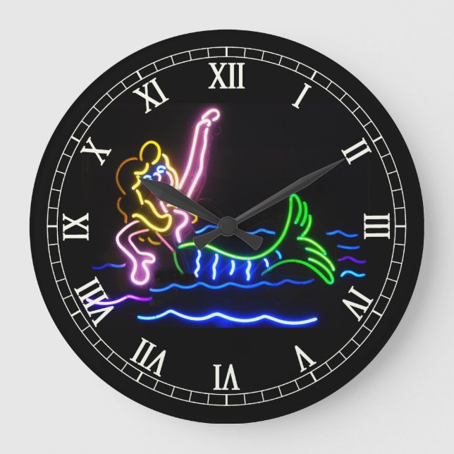 Grande Horloge Ronde Sirène à Neon (Recto)