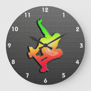 Grande Horloge Ronde Skateboarding lisse