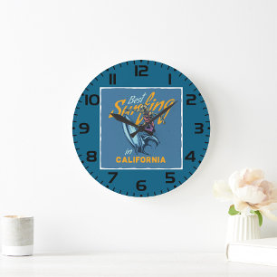 Grande Horloge Ronde Skeleton vintage Surf California Beach