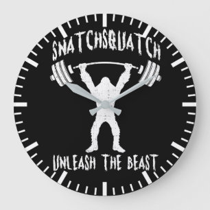 Grande Horloge Ronde Snatchsquatter, Gros Pied De Dessin, Bête, Gymnase
