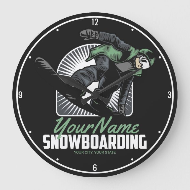 Grande Horloge Ronde Snowboarding (Recto)