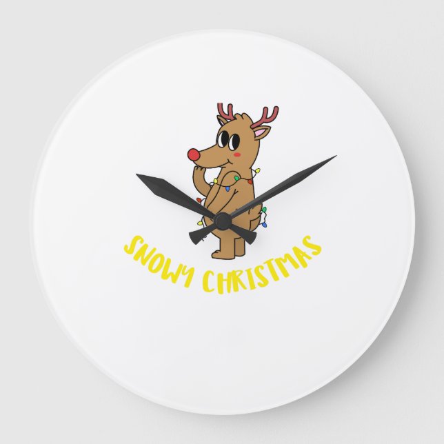 GRANDE HORLOGE RONDE SNOWY CHRISTMAS (Recto)