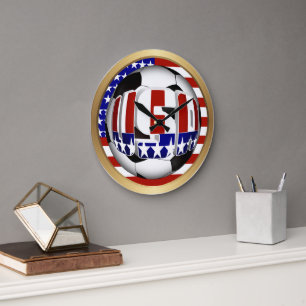 Grande Horloge Ronde Soccer Ball