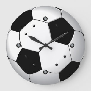 Grande Horloge Ronde Soccer Ball Wall