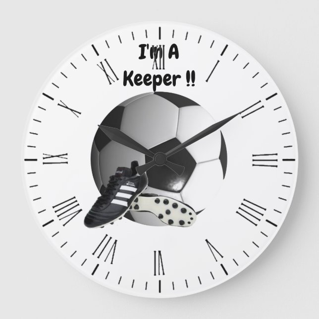 Grande Horloge Ronde Soccer Im Keeper, Wall Clock (Recto)