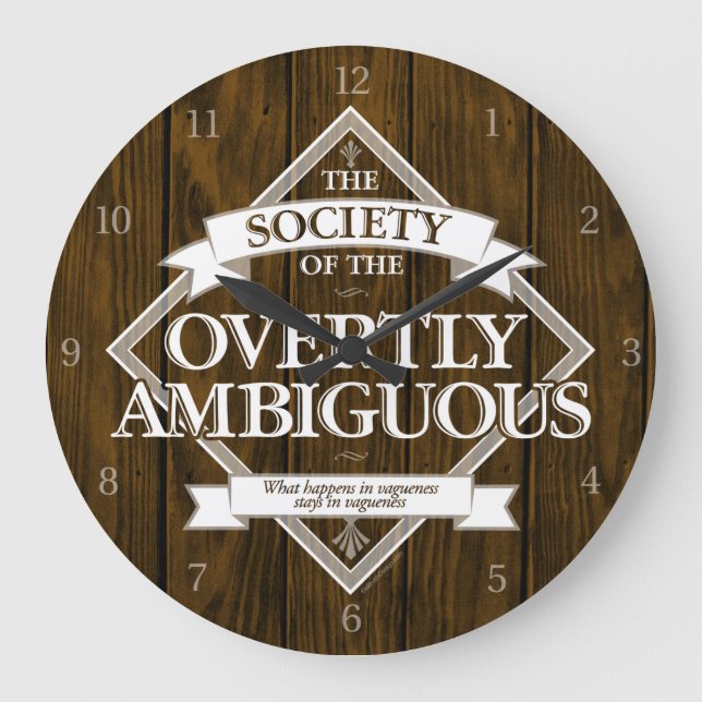 Grande Horloge Ronde Société de l'Ambiguïté (Recto)
