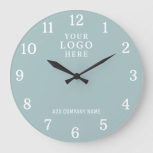Grande Horloge Ronde Société Nom de l'entreprise Logo Commercial Person