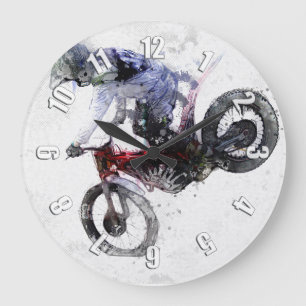 Grande Horloge Ronde Socle de nez - Motocross