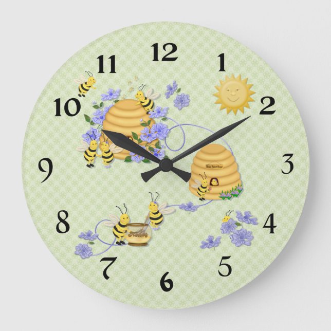 Grande Horloge Ronde Soirée dansante d'abeille (Recto)