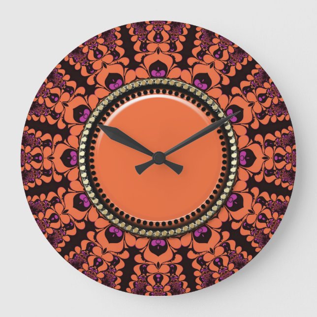 Grande Horloge Ronde Solar Batik Energy Wall Clock (Recto)