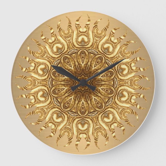Grande Horloge Ronde Soleil doré (Recto)