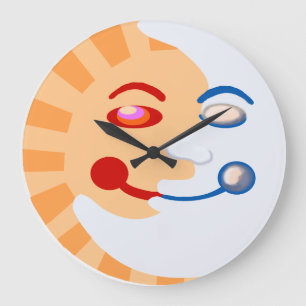 Grande Horloge Ronde Soleil et faces de lune