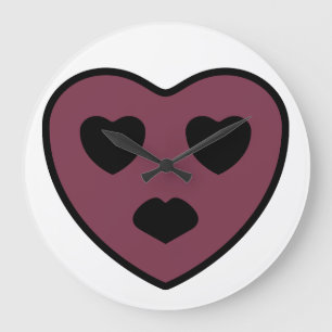 Grande Horloge Ronde Sortie visage coeur