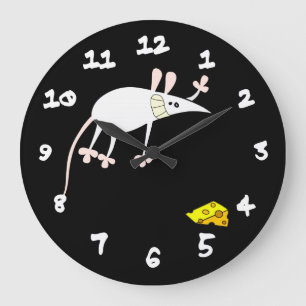Grande Horloge Ronde Souris et fromage