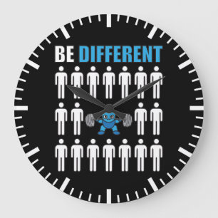 Grande Horloge Ronde Soyez différent - Kawaii Anime Bodybuilding Workou