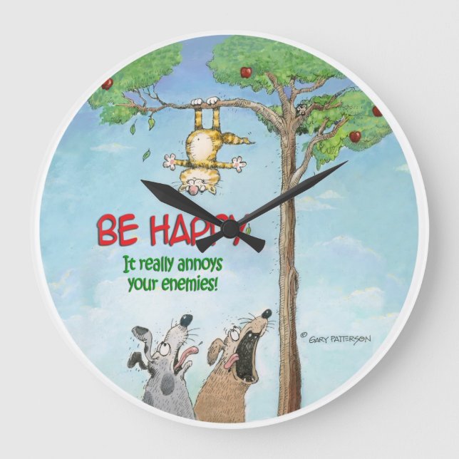 Grande Horloge Ronde Soyez heureux (Recto)