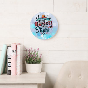 Grande Horloge Ronde Soyez le phare dans la nuit