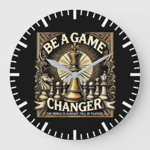 Grande Horloge Ronde Soyez un changeur de jeu - Motivation du succès de