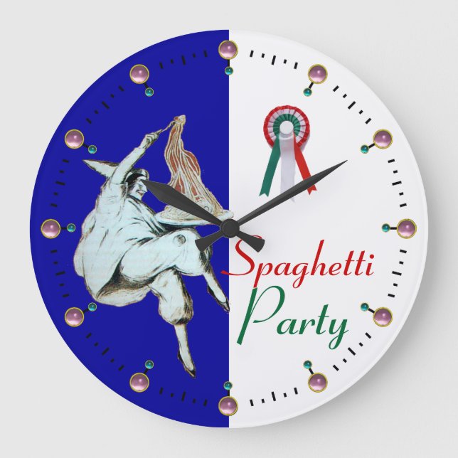GRANDE HORLOGE RONDE SPAGHETTI PARTI CUISINE ITALIENNE, RESTAURANT, BLA (Recto)