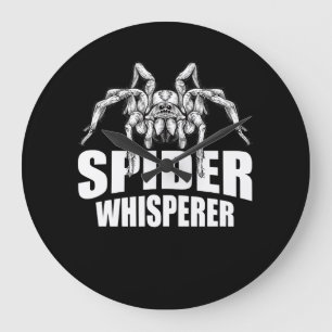 Grande Horloge Ronde Spider Whisperer Halloween Tarantula Spider Cadeau