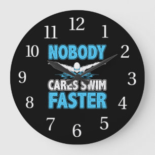 Grande Horloge Ronde Sport Aquatique Baignade Coach Pratique Baignade