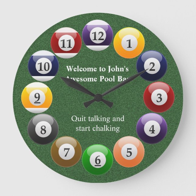 Grande Horloge Ronde Sport de snooker (Recto)