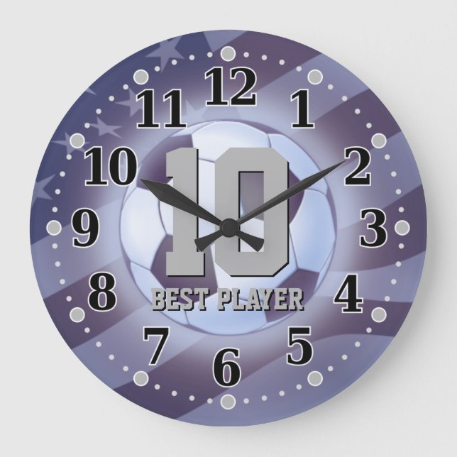 Grande Horloge Ronde Sport soccer | Wall Clock (Recto)