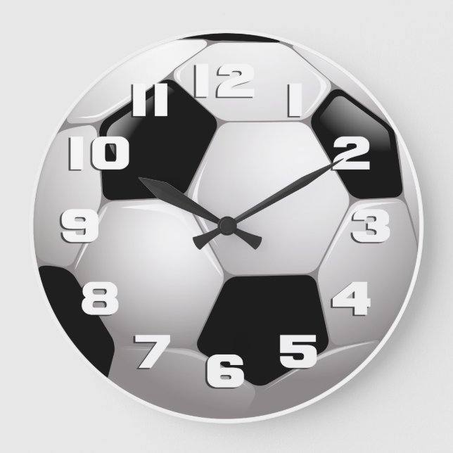 Grande Horloge Ronde Sports de balle de football (Recto)