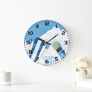 Grande Horloge Ronde Sports d'hiver extrêmes