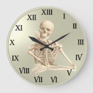 Grande Horloge Ronde Squelette amical d'horloge de 13 heures