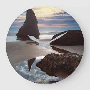 Grande Horloge Ronde Stack marin en forme d'épine Face Rock Wayside,