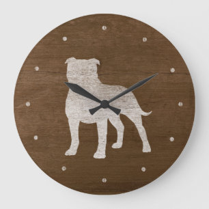 Grande Horloge Ronde Staffordshire Terrier