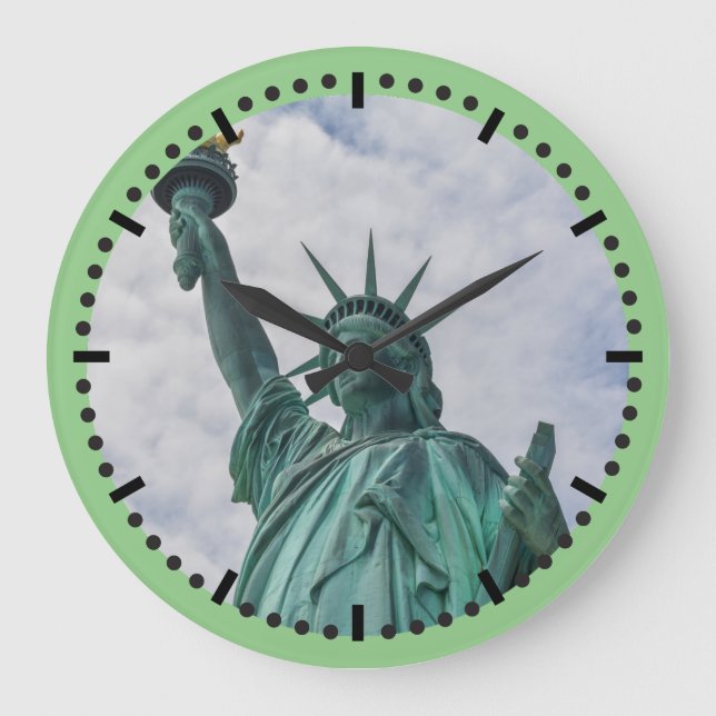 Grande Horloge Ronde Statue de Liberty wall clock (Recto)