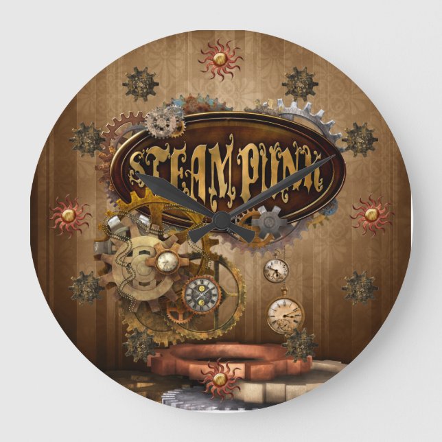 Grande Horloge Ronde Steampunk (Recto)