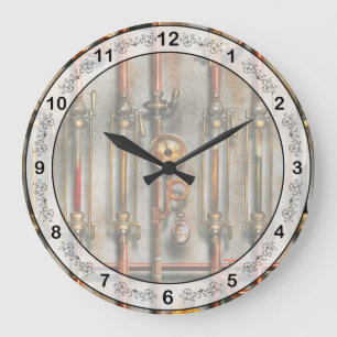 Grande Horloge Ronde Steampunk