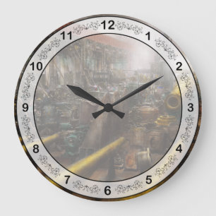Grande Horloge Ronde STEAMPUNK - Guerre - Nous sommes prêts