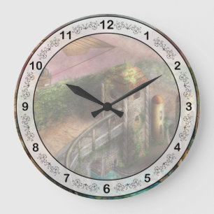 Grande Horloge Ronde Steampunk - L'ère de l'invention