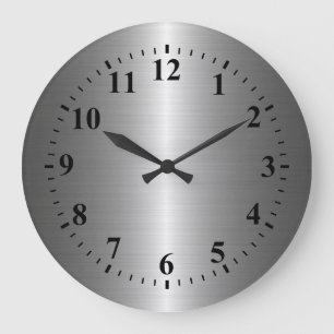 Grande Horloge Ronde Steel metal