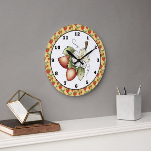 Grande Horloge Ronde Strawberry Fruit Kitchen wall clock