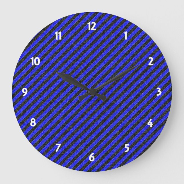 Grande Horloge Ronde Stripes Thin Black and Blue (Recto)