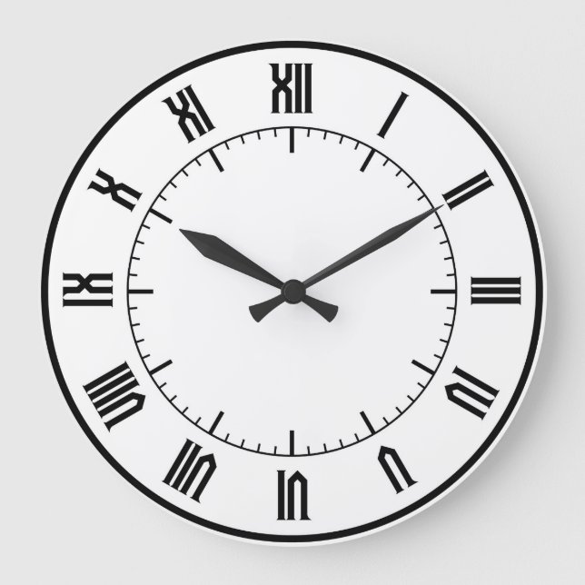 Grande Horloge Ronde studio 432 hz roman wall clock (Recto)