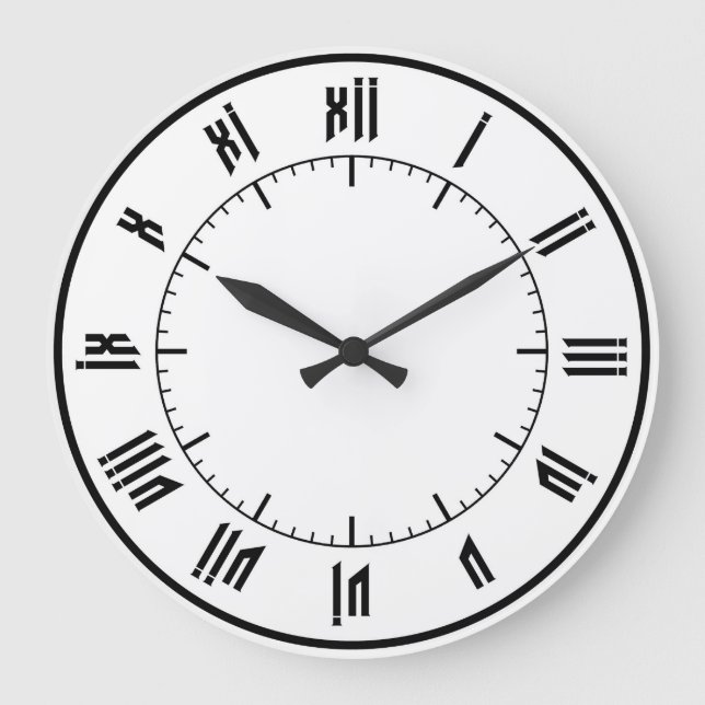 Grande Horloge Ronde studio 432 hz roman wall clock (Recto)